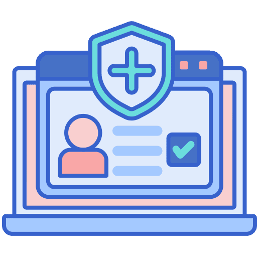 Insurance browser protection security icon