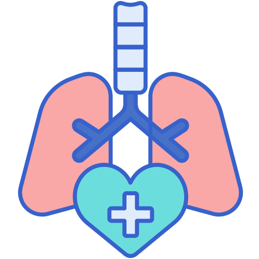 Respiratory system lungs healthcare breath icon