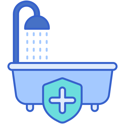 Bathroom approved healthcare and medical health icon