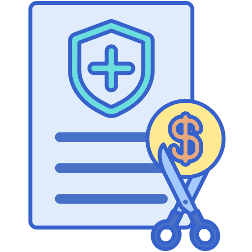 Health insurance health shield security icon