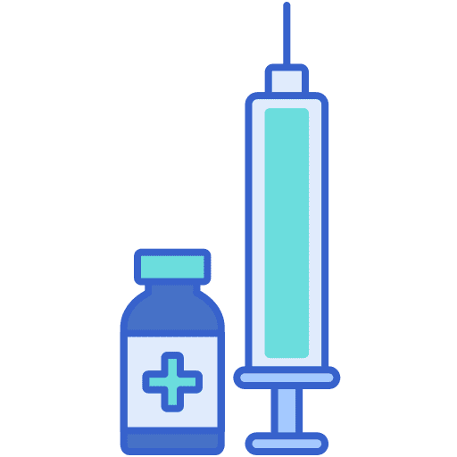 Syringe needle treatment injection anesthetic icon