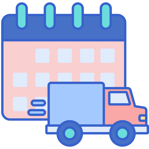 Monthly shipment transport shipping icon