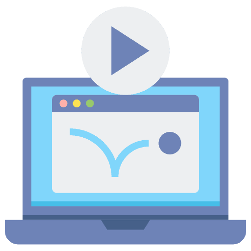 Animation multimedia technology laptop icon