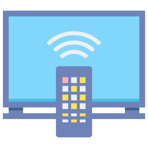 Smart tv digital electronics remote control icon