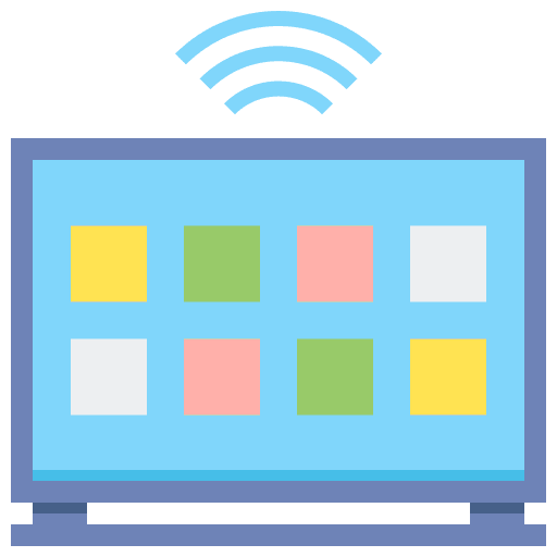Smart tv smart tv monitor tv screen icon