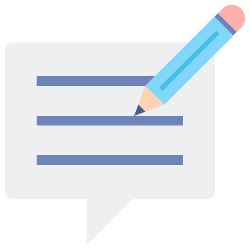 Blog speech bubble blog writer icon