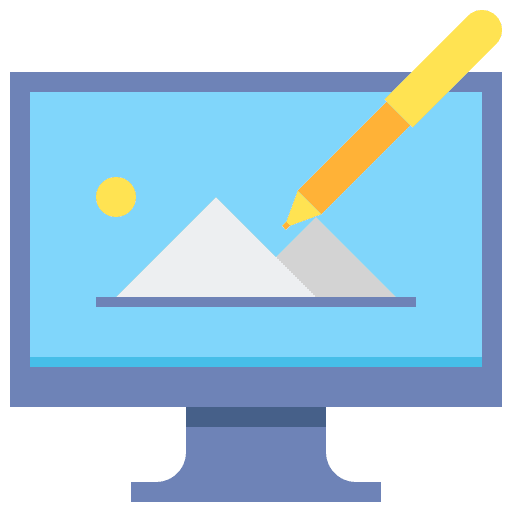 Digital art computer edit tools art and design icon