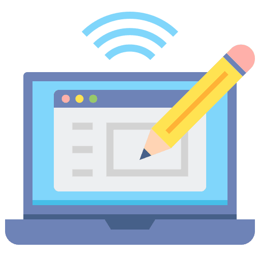 Edition pencil seo and web online icon