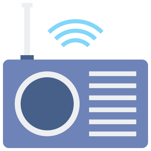 Radio communications digital rfid icon