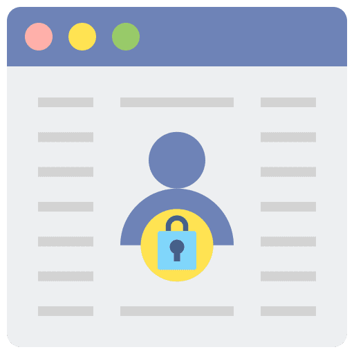 Social media security login restricted icon