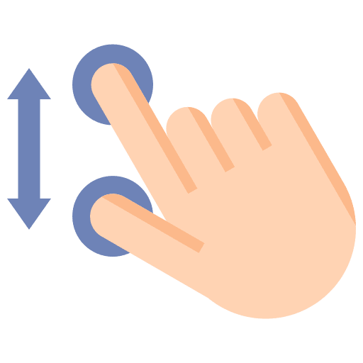 Pinch hand gesture finger icon