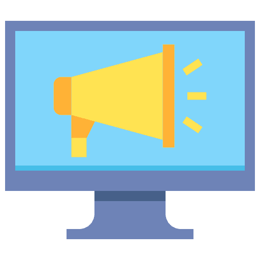 Viral marketing computer internet megaphone icon