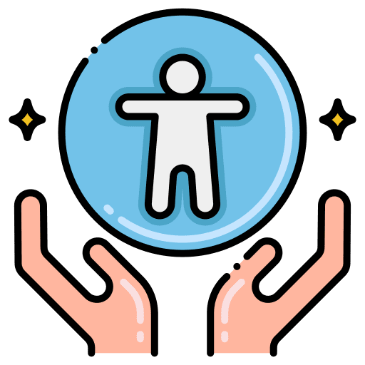 Accessibility people information shapes and symbols icon