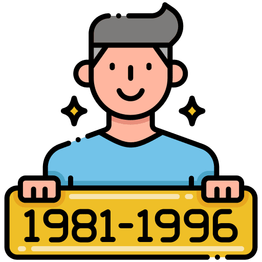 Millennial man boy user icon