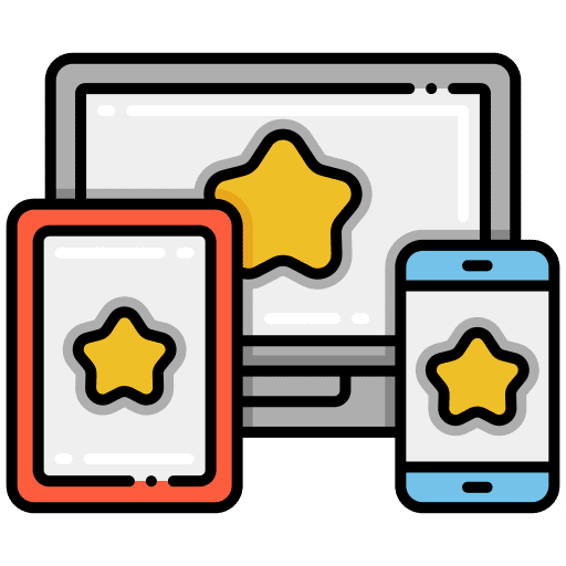 Multiplataform electronics devices responsive icon