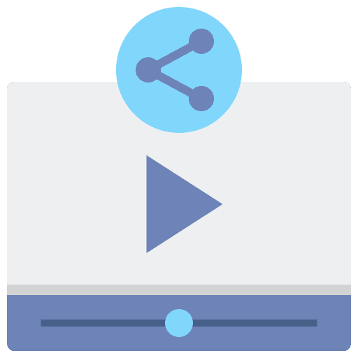 Video sharing video sharing multimedia option film icon