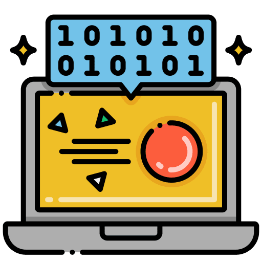 Web coding seo and web web coding animation icon