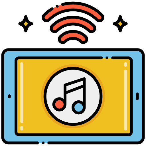 Audio device quaver streaming tablet icon