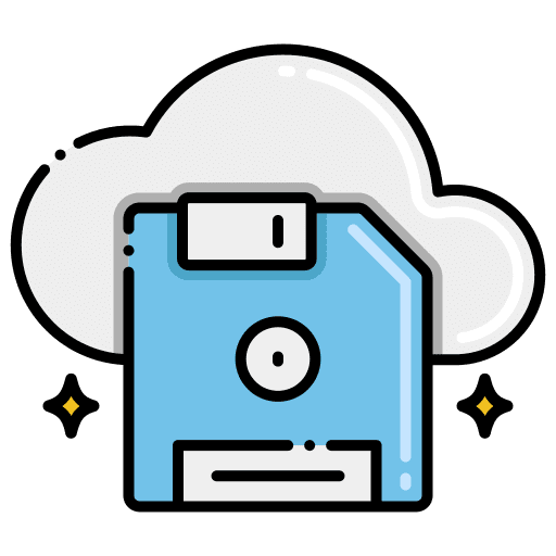 Cloud storage electronics internet seo and web icon