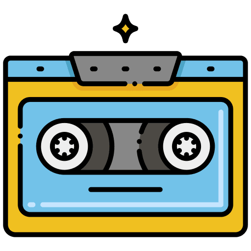 Radio cassette radio music record music player icon