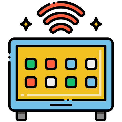 Smart tv smart tv monitor tv screen icon