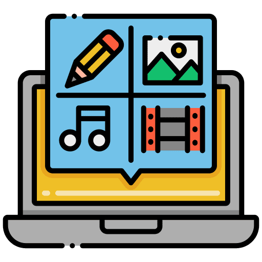 Digital multimedia digital laptop icon