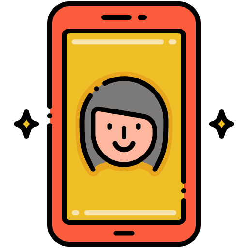 Female user woman digital native icon