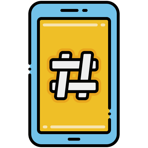 Hashtag social media social network digital marketing icon