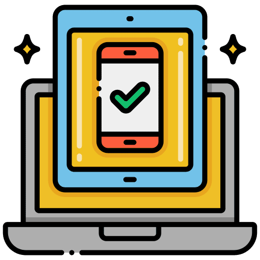 Responsive design tablet technology screen icon
