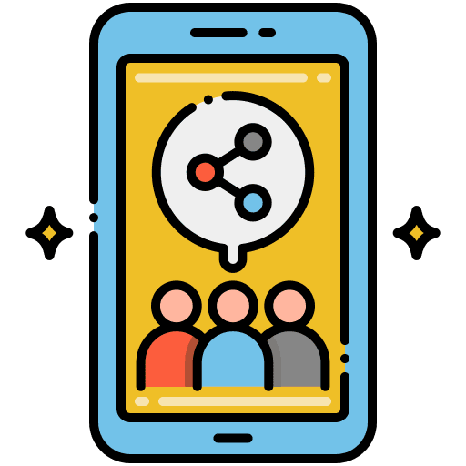 Social media smartphone electronics share icon
