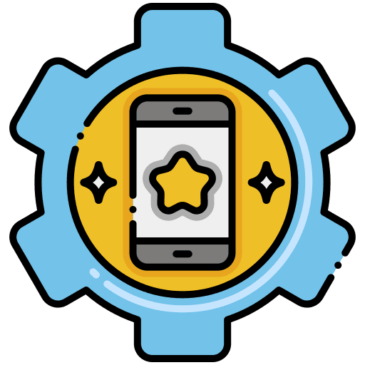 Technology mobile phone setting smartphone icon
