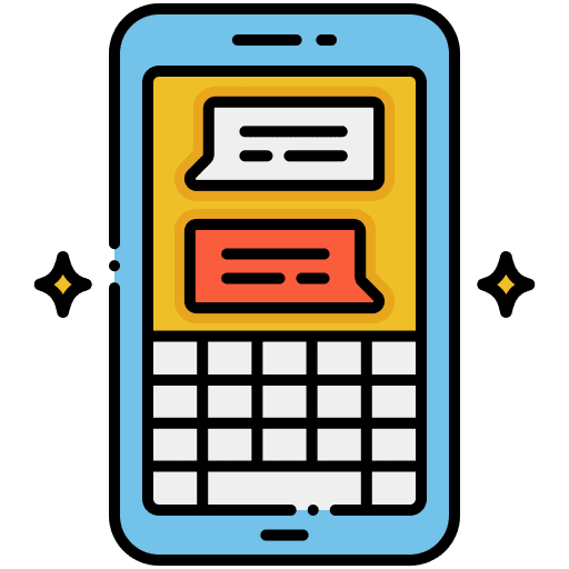 Text text smartphone message icon