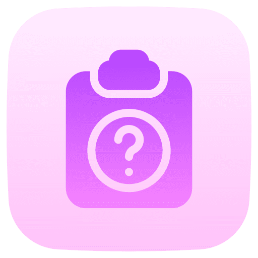 Question clipboard question help icon