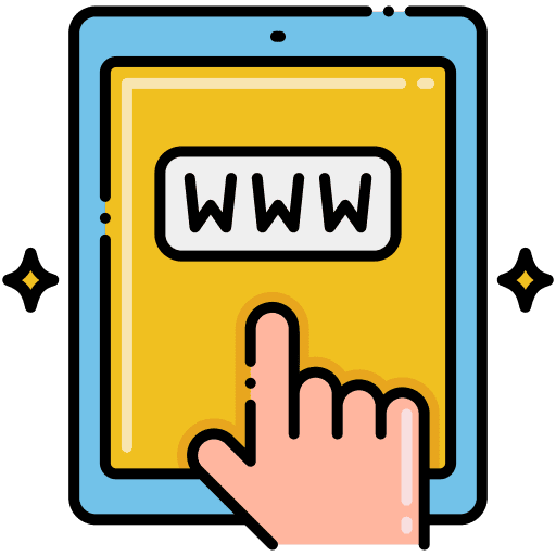 Website touch screen website tablet icon