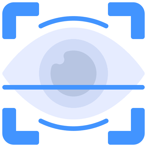 Eye scan biometric digital eye scanner icon Eye scan biometric digital eye scanner icon