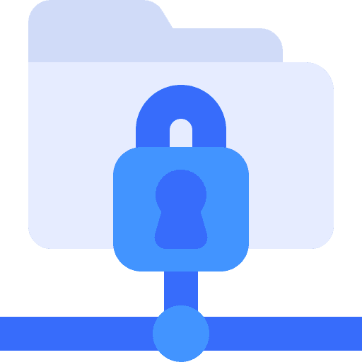 Folder data private network icon