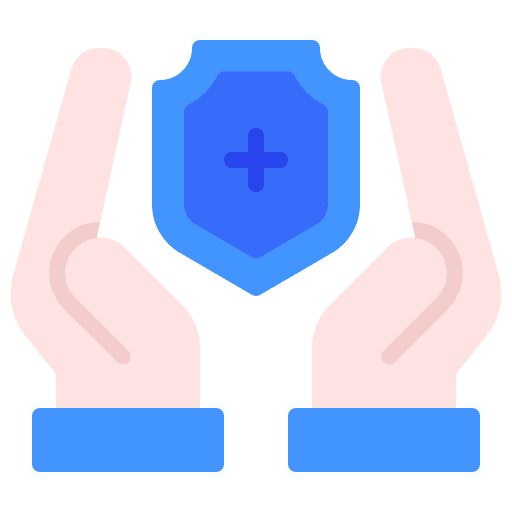Hand protection guarantee hand icon Hand protection guarantee hand icon