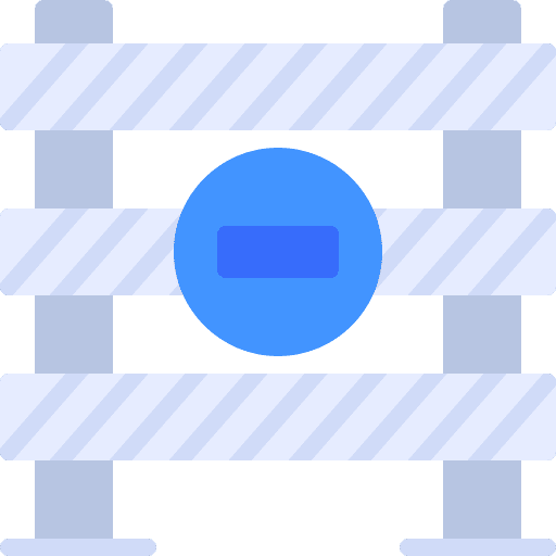 Road block security road road sign icon Road block security road road sign icon