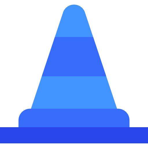 Traffic cone traffic signaling post icon