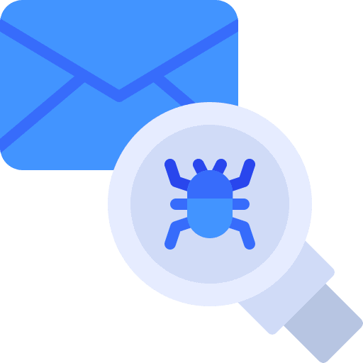 Email security bug email icon Email security bug email icon