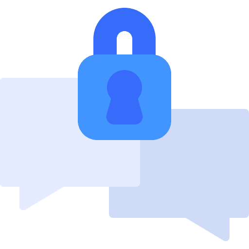 Encryption chat conversation secure icon Encryption chat conversation secure icon