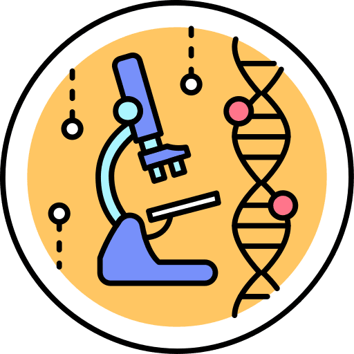 Genetics microscope research genetics icon