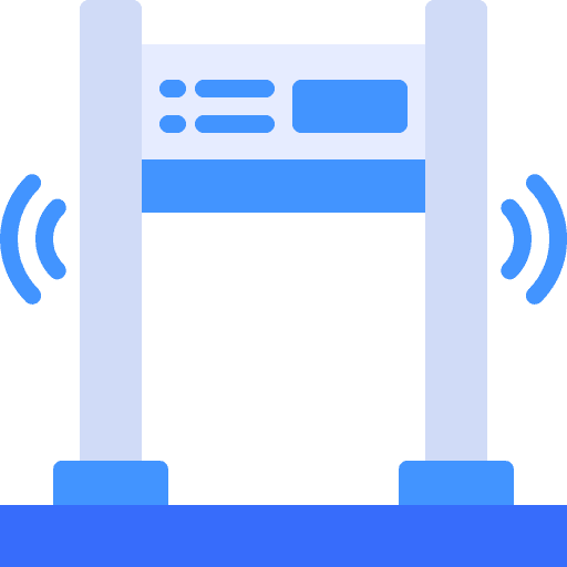 Metal detector metal electronics security icon Metal detector metal electronics security icon
