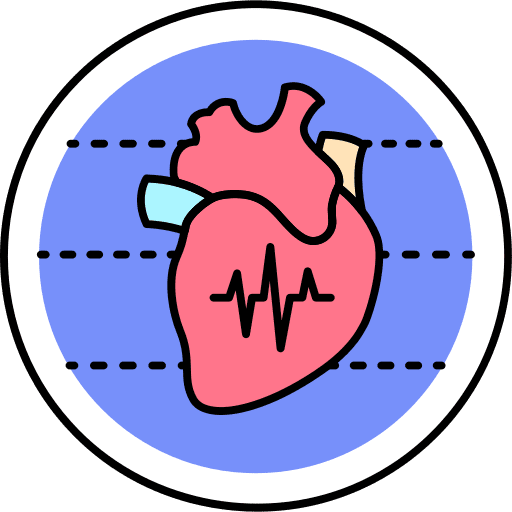 Cardiology cardiac healthcare and medical cardiology icon
