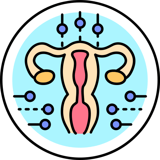 Gynecology uterus healthcare and medical gynecology icon