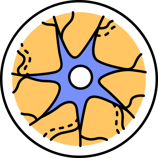 Neurology healthcare and medical anatomy cell icon Neurology healthcare and medical anatomy cell icon