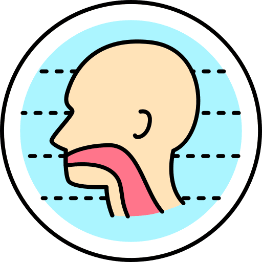 Otorhinolaryngology throat head nose icon