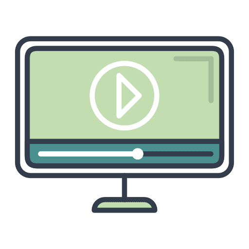 Video music and multimedia screen monitor icon Video music and multimedia screen monitor icon