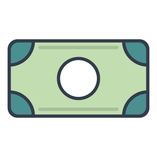 Banknote dollar payment money icon