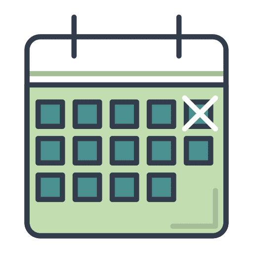 Calendar time and date date organization icon